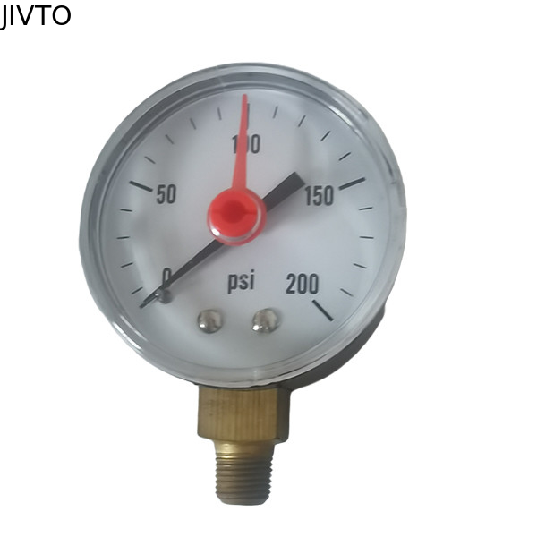 Bourdon Tube 2.5in Dial General Pressure Gauges 200 Psi 1/8'' BSP